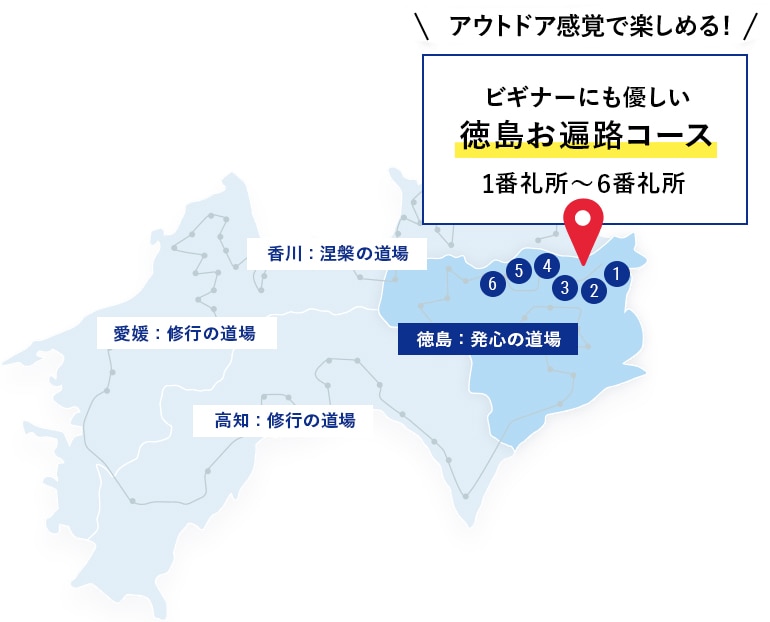 アウトドア感覚で楽しめる！ ビギナーにも優しい徳島お遍路コース 1番札所〜6番札所