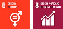 5: GENDER EQUALITY 8: DECENT WORK AND ECONOMIC GROWTH