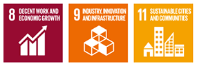Contributions to SDGs 8: DECENT WORK AND ECONOMIC GROWTH 9: INDUSTRY, INNOVATION, AND INFRASTRUCTURE 11: SUSTAINABLE CITIES AND COMMUNITIES