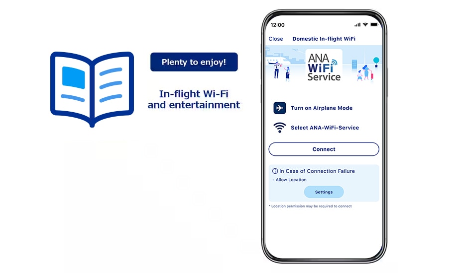 Plenty to enjoy! In-flight Wi-Fi and entertainment