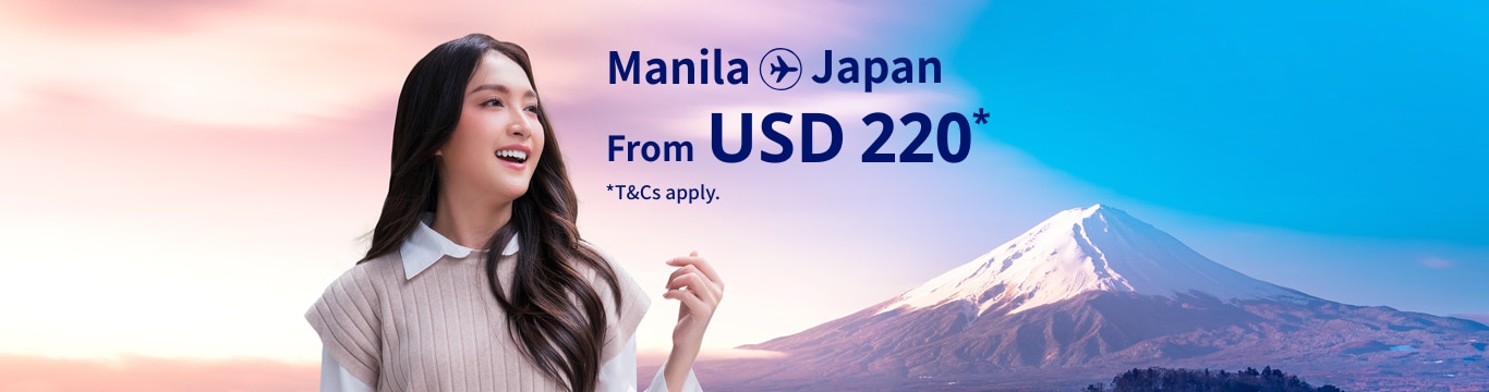 Manila - Japan from USD 220 T&Cs apply.