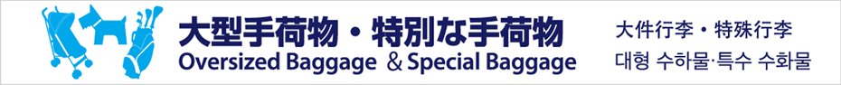 大型手荷物・特別な手荷物
