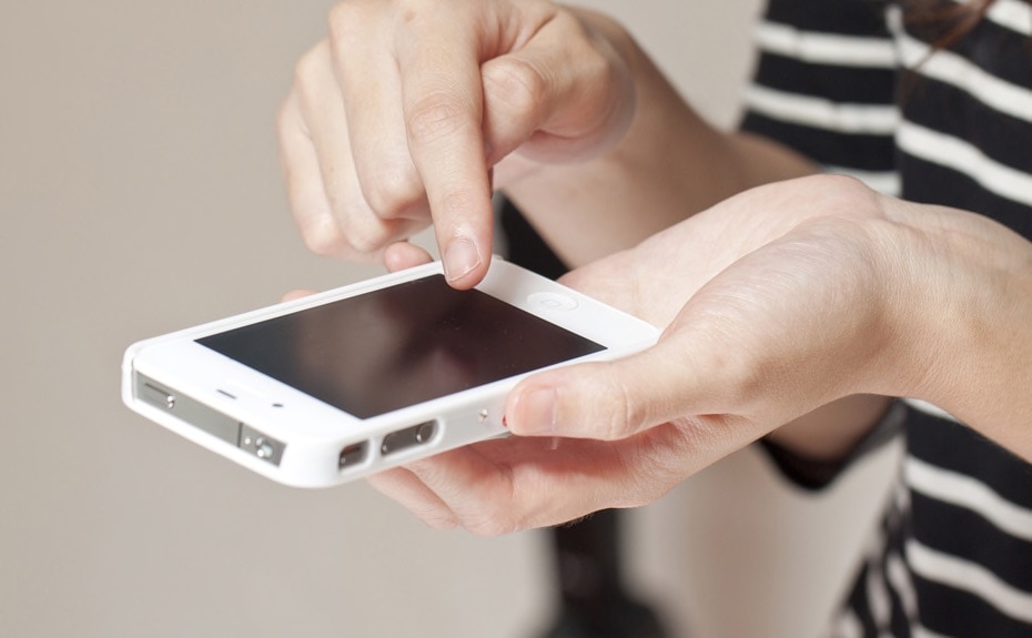 Person holding phone