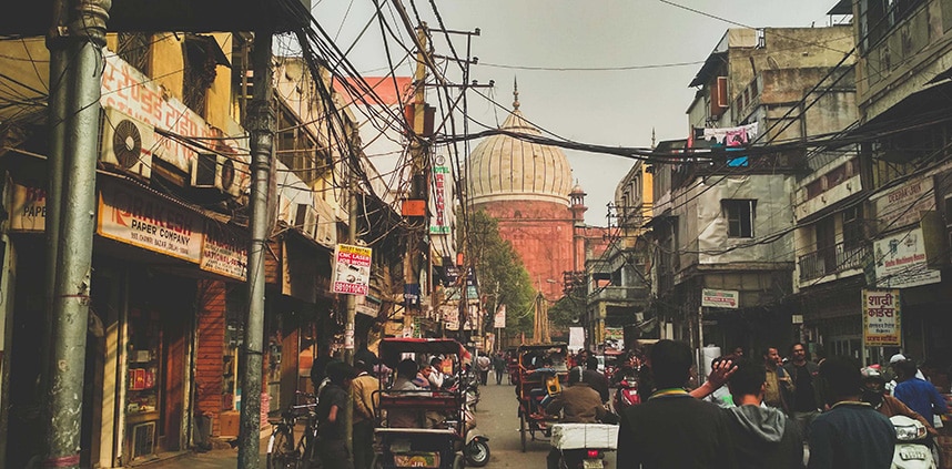 a landscape of Delhi
