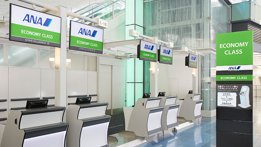 Economy Class check-in counters