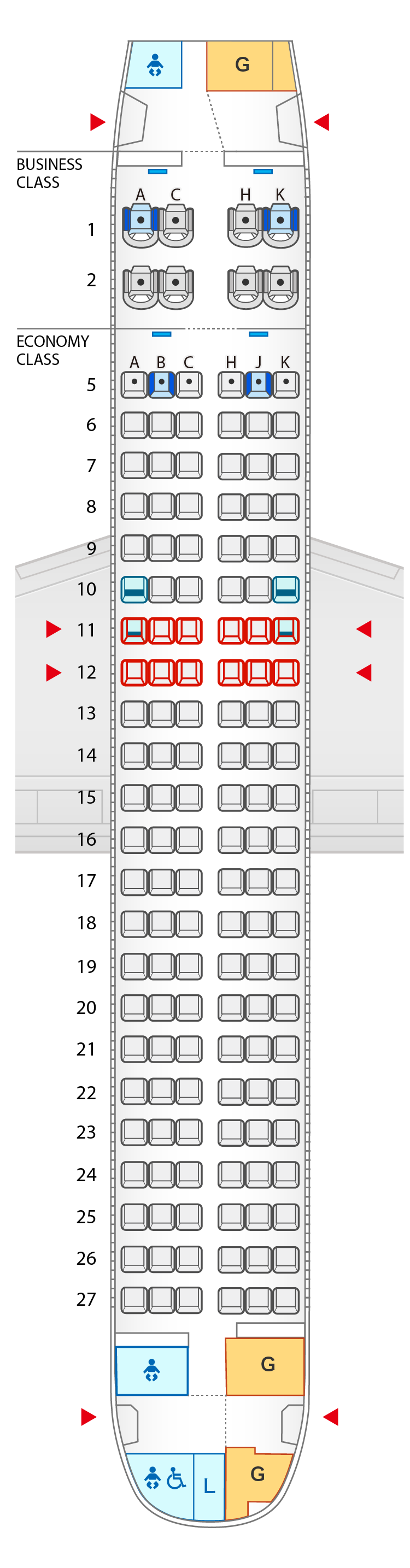 Seat Map of Airbus A320neo