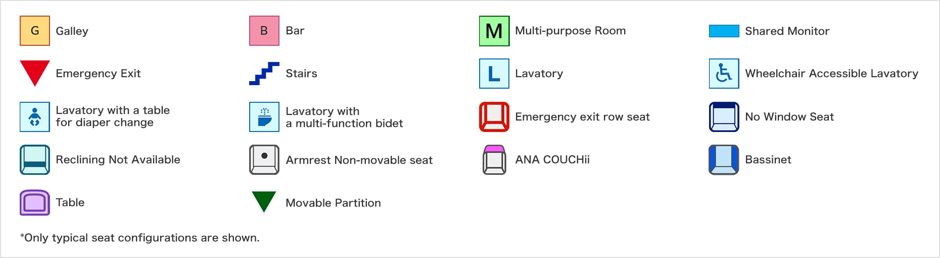 Legend of Seat Map