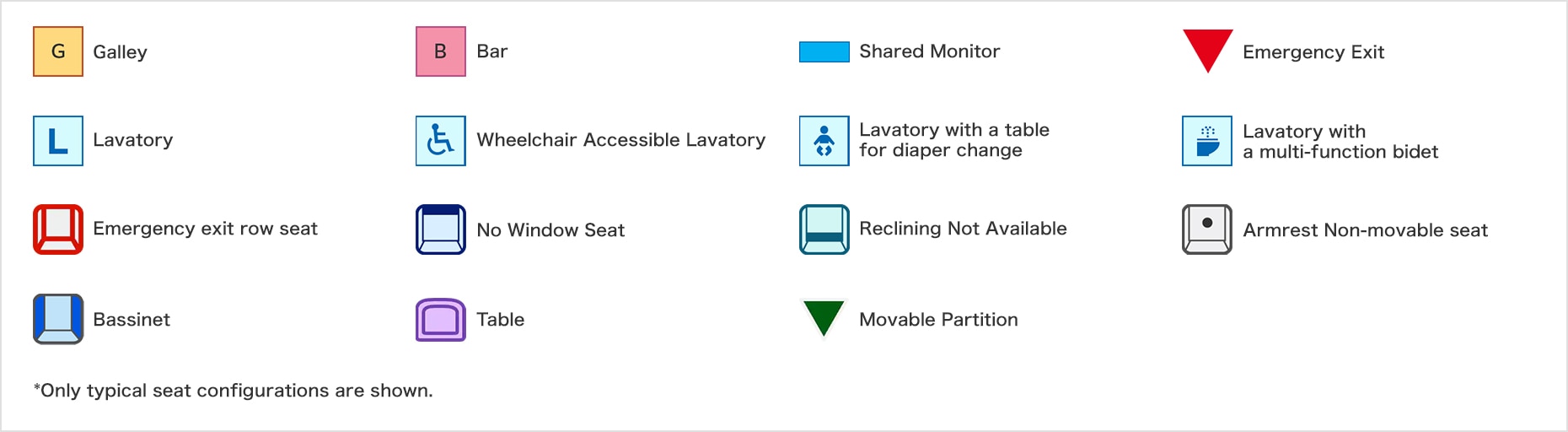 Legend of Seat Map